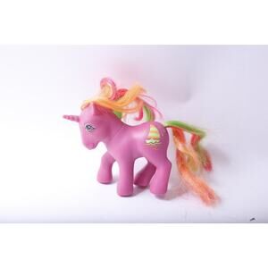 My Little Pony, Hula Hula, PVC Figure, Unicorn, Tropical, Fantasy, 1985, Hasbro